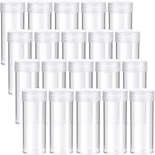 Qunclay 45 Pcs Quarter Tubes for Coins Clear Plastic Quarter Storage Tubes with Screw Lid Containers for Coins Collection Supplies 3 x 1 Inch