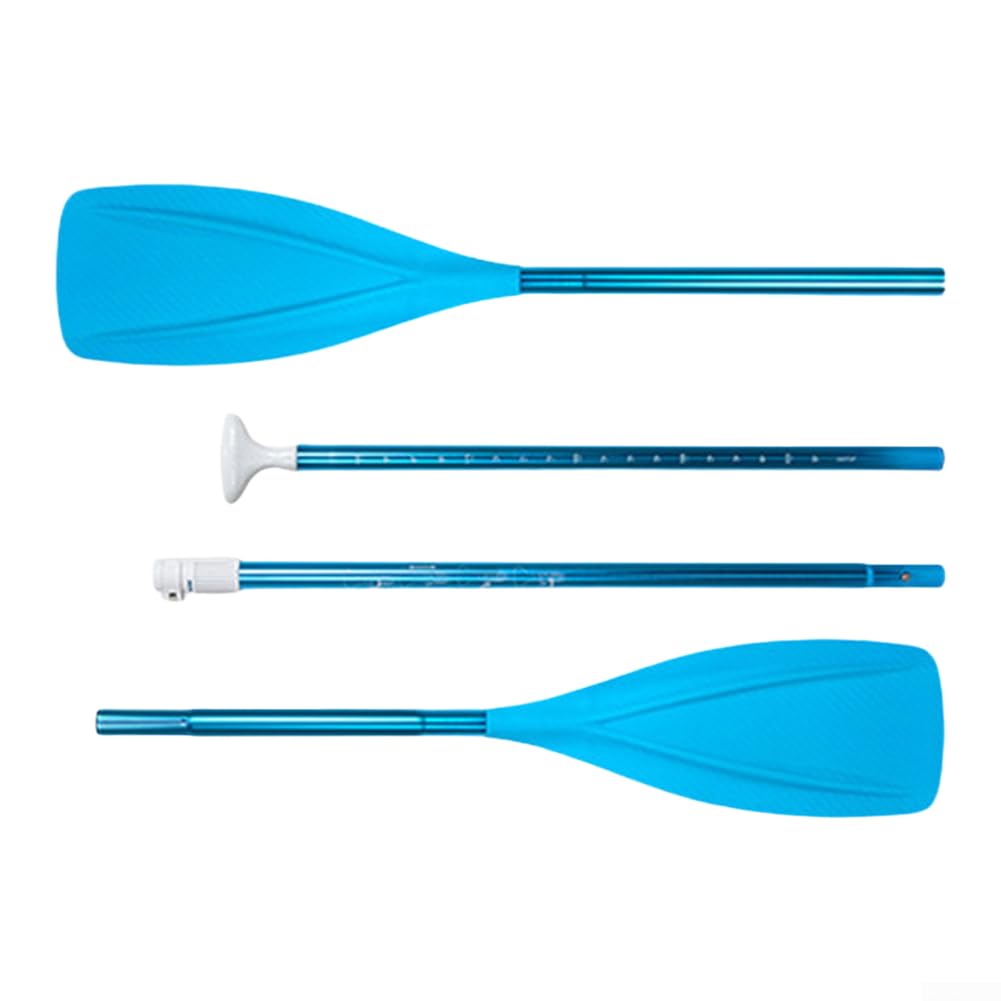 Pagaia a 3 sezioni per kayak in alluminio leggero a 3 sezioni | Lunghezza regolabile 160-210 cm, nylon, asta in alluminio, finitura blu, design a testa singola