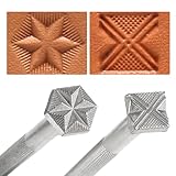 simarro Leather Stamps, 2pcs Professional Leather Border Stamping Tools for Leather Craft Working Carving
