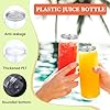 Gatuida 10pcs 16.9oz Empty Plastic Juice Bottles with Caps, Clear PET Beverage Containers for Juicing Drinking Beverage Smoothie Fridge, Leakproof Disposable Drink Bottles