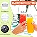 Gatuida 10pcs 500ml Plastic Juice Bottles with Caps, Empty PET Disposable Plastic Bottles, Clear Drink Containers with Pop Can Caps for Juice Drinks and Beverages