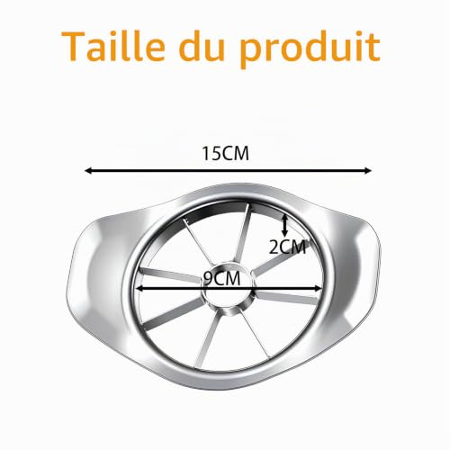 1pcs Coupe Pomme en Acier Inoxydable, Vide Pomme, Coupe Poire, éplucheur de Pomme, Coupe Pomme à 8 Lames,Adapté aux Pommes et aux Poires – vue 2