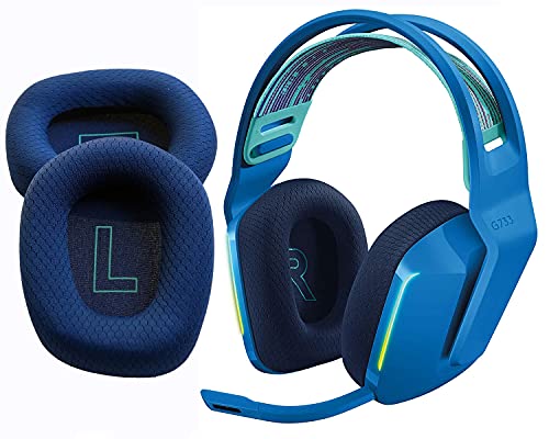 V-MOTA Earpads Compatible with Logitech G733 Lightspeed KDA Stereo PC Xbox PS4 Gaming Headphones,Replacement Cushions Repair Parts (Blue)