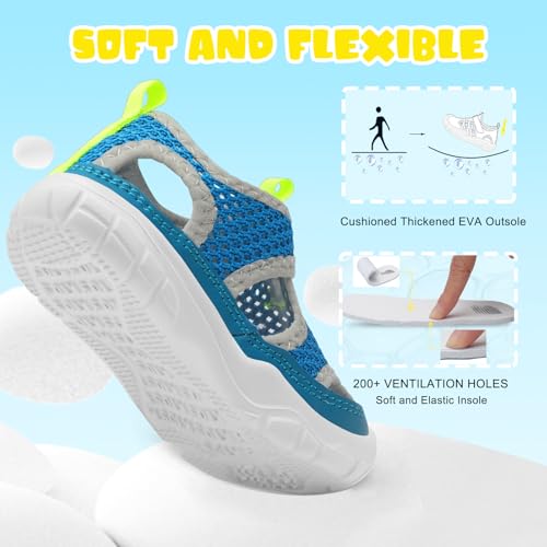 Image of BARERUN Kids Water Shoes Boys Girls Barefoot Aqua Socks for Swim Surf Pool Beach Sport Lightweight Breathable Sandal Athletic Slip-On Sneaker for Toddler Outdoor Indoor