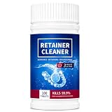 Retainer Pastiglie Detergenti, Pulizia Bite Dentale Menta Fresca, Pulizia Bite Dentale, Rinfresca Retainer, Dentiera, Paradenti, Pulizia Profonda, Igiene In 3 Minuti