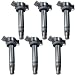 QYL Pack of 6Pcs Ignition Coils Replacement for Toyota Camry Highlander Solara/Lexus Es330 Rx330 Rx400H #UF430 9091902246 610-58657