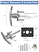 Garage Door Lock T-Handle Locks Latch Replacement Parts with 4 Keys, Mounting Hardware Included, Fit 1-3/8