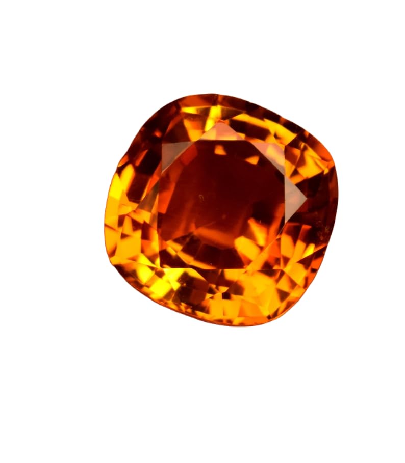 Saphir orange naturel en coussin 12mm pour la création de bijoux uniques