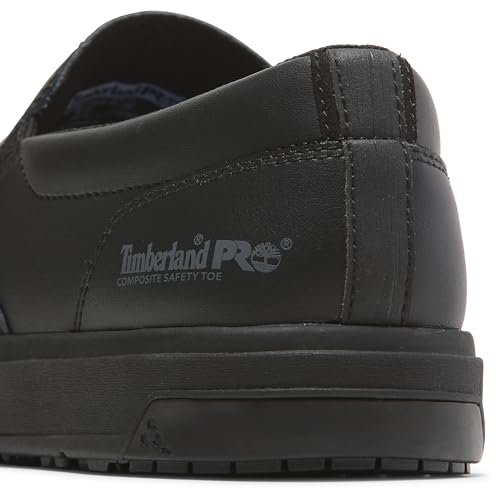 Timberland PRO Timberland PRO Men's Berkley Slip-On Composite Safety Toe Static Dissipative Industrial Casual Work Shoe, Black, 9.5M