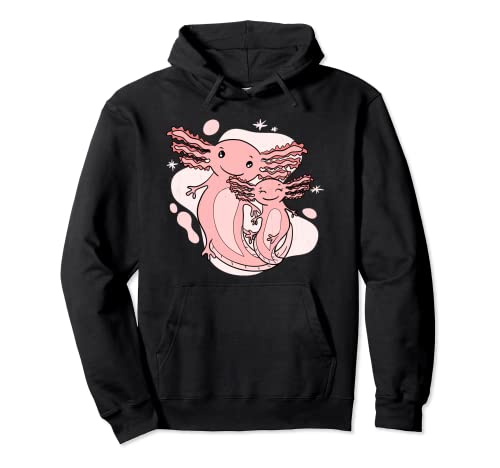 Axolotl Family Funny Cute Kawaii Animal Lover Gráfico Sudadera con Capucha