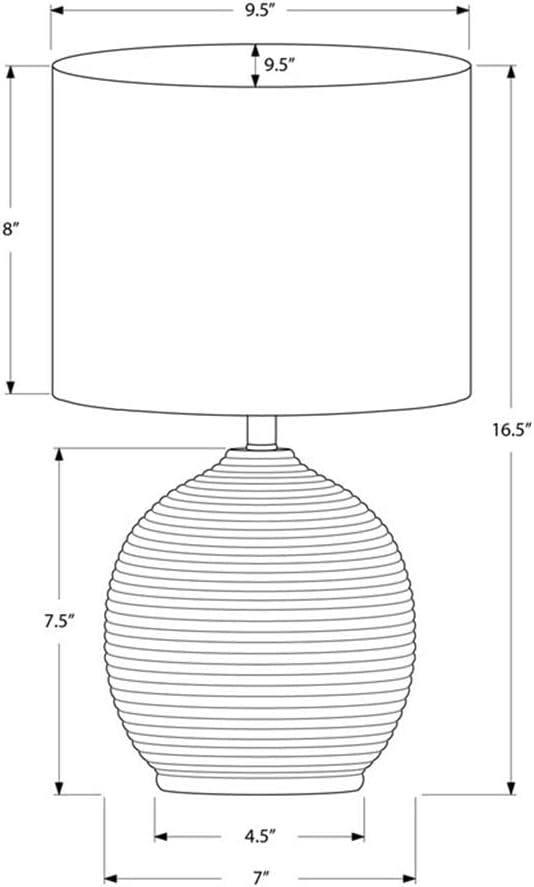 Pemberly Row 16" Beehive Table Lamp, Textured Black Resin Base, Ivory Fabric Drum Shade, Compact Design, Contemporary Accent Lighting for Living Room, Bedroom, Office, Nightstands, or Desks