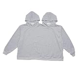 Funny Couple Hooded Sweatshirt,Two Person Hoodie Couple Sweaters,Long Sleeve Fall Hooded Pullover Tops for TwoPeople Wearing