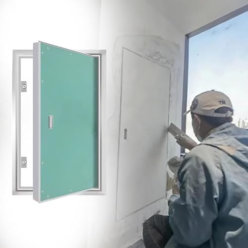Botola Ispezione Cartongesso Sportello Di Accesso Largo, Sportello Di Ispezione Pannello Di Accesso Idraulico A Scomparsa Verniciabile Porta Di Accesso All'esterno(12x16in/300x400mm)