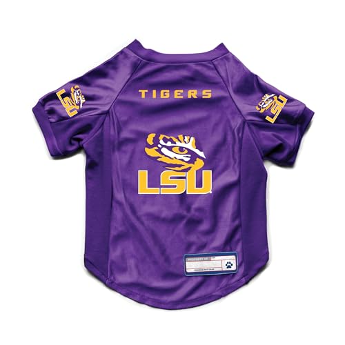 Littlearth NCAA LSU Tigers Stretch Pet Jersey, Team Color, Small