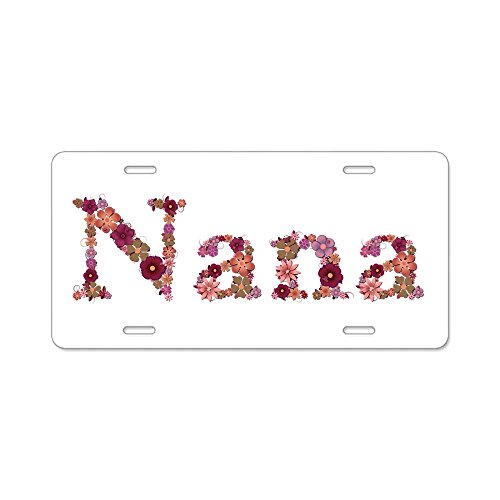 Cafepress nana fiori rosa alluminio targa