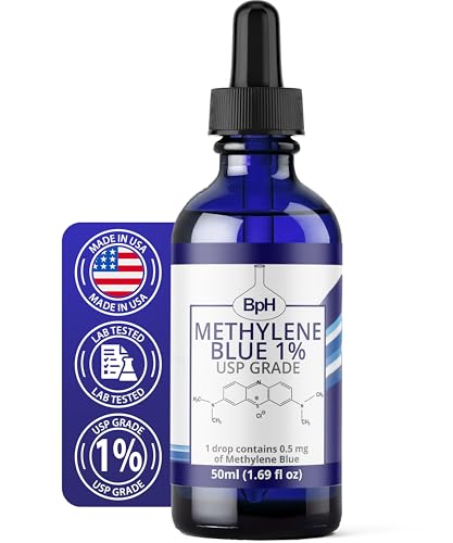Methylene Blue, 1% USP (Pharmaceutical) Grade: 2×50 mL Twin Pack Glass: 3rd Party Tested