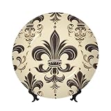 Une belle combinaison : nous avons quatre tailles au choix : 15,4 cm, 18 cm, 20,7 cm, 25,7 cm. Veuillez vérifier et mesurer soigneusement la taille avant d'acheter, le colis que vous recevrez comprend 1 assiette décorative avec 1 support et 1 manique au total, pour répondre facilement à vos besoins de décoration.