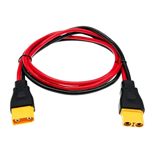 Nuofany 10AWG XT90 Extension Cable XT90 Female to Male Connector for Solar Portable Power Station Solar Panel RC Battery (1M/3.2FT)