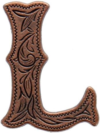 Alphabet Letter L Concho Antique Copper 3/4" Tall 1339-123 image 3