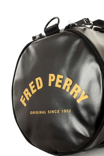 Fred Perry men Barrel gym bag black - gold4
