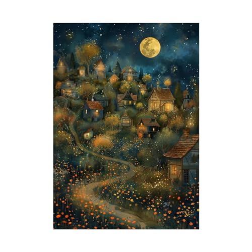Peinture abstraite nuit de ville pour réveiller un mur blanc