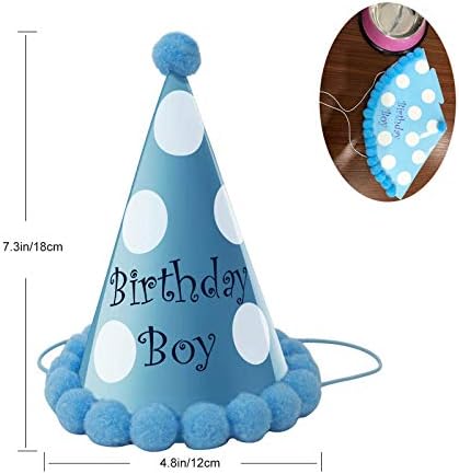 SUOXU Dog Happy Birthday Bandana, Cute Boy/Girl Dog Birthday Hat Party Supplies,Cotton Triangle Scarf for Small and Medium Dog Birthday Party Outfit Cake Gift Decoration Set