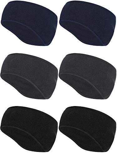 6 Pieces Women Ponytail Headband Winter Ear Warmer Headband with Ear Covers, Multicoloured, One Size