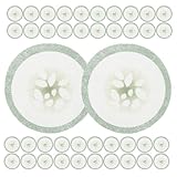 BAZEITFLOW Almohadillas Oculares Cuidado Ojos de Mujer 200 Unidades de Tela No Tejida Estampado de Pepino Hidrantantes y Blanqueadoras Ideales para Viajes y Uso Diario