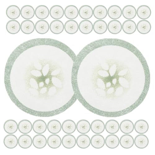 iplusmile 200 piezas Unidades de de Ojos con Diseño de Pepino Almohadillas Faciales No Tejidas para Cuidado Hidratación del Contorno Ocular para Adultos y Uso Diario