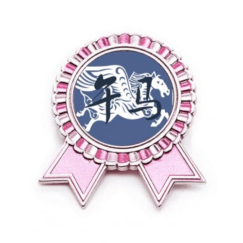 Broche rose du Nouvel An du cheval, bijou en métal Winner Award