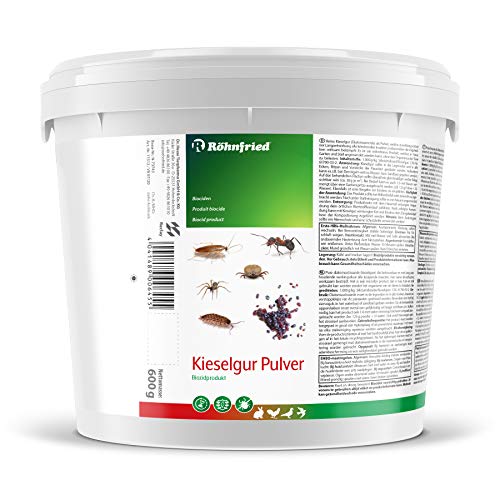 Röhnfried Kieselgur Pulver 600 g I bekämpft kriechende Insekten wie rote Vogelmilbe I Naturprodukt I Langzeitwirkung
