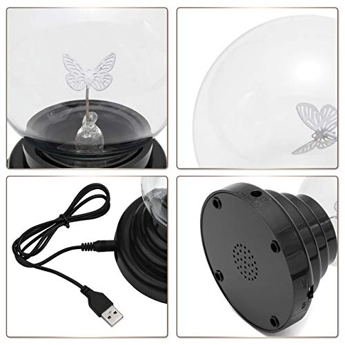 CozyCabin Butterfly Plasma Ball Light, Magic Thunder Lightning Plug-In Touch Sensitive - USB Powered For Parties, Decorations, Kids, Bedroom, Home(Butterfly(Globe)) - Thumbnail 6