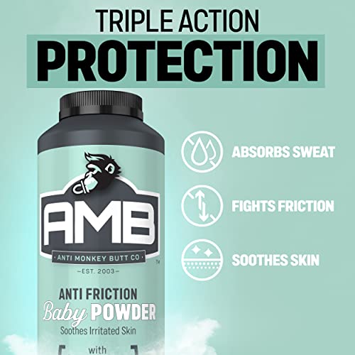 Anti Monkey Butt Baby Powder, Cornstarch Baby Powder Prevents Diaper Rash, Talc Free Hypoallergenic Formula With Calamine, Anti Chafing And Anti Itch, 8 Oz #TOP1