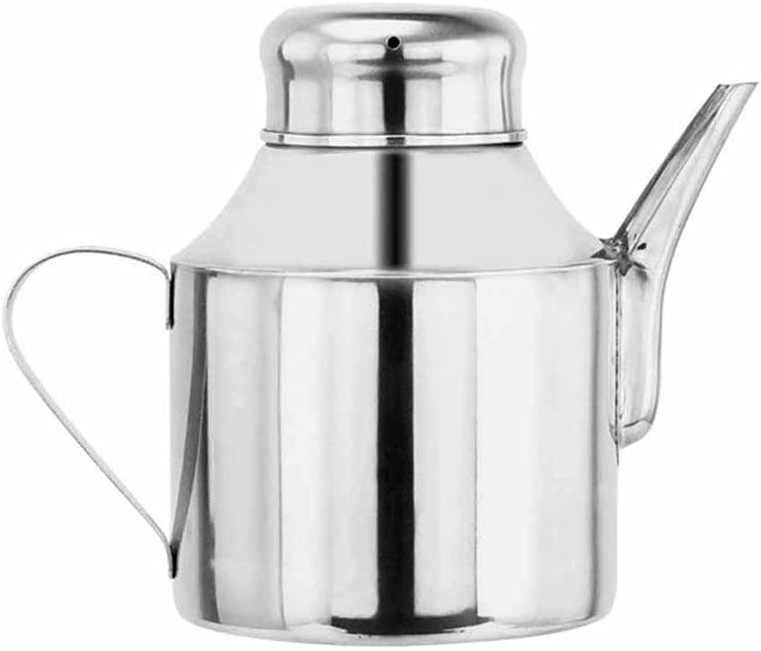 Stainless Steel Kitchen Vinegar Oil Bottle Multi-Purpose Seasoning Strainer Pot Kettle Container Filter Storage Tank