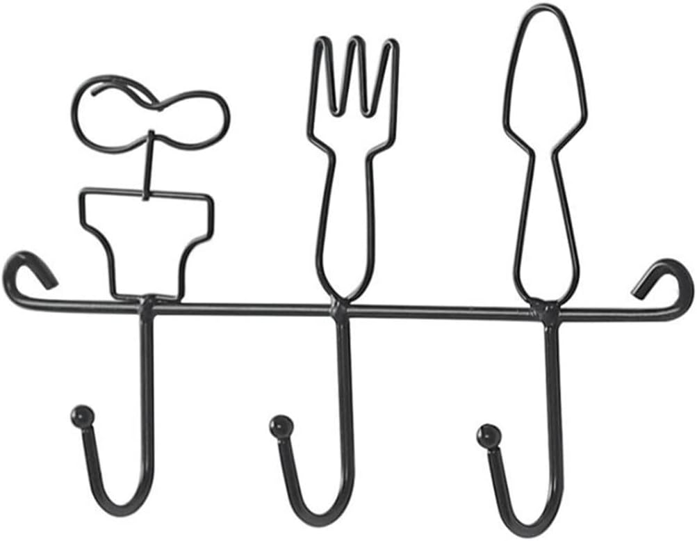 Wall Hook Simple Key Holder Nordic Coat Hook Black Hat Hanger for Home Decor(28.5 * 17.5cm)