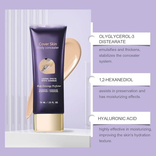 Body Coverage Perfector, All Over Complexion Perfector, Waterproof No Transfer Tattoo Cover Up Makeup, Body and Leg Makeup (Skin Color) - Image 3