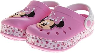 Girls Character Clog Sandals Frozen Minnie Mouse Lilo Stitch Little Mermaid Moana Slip-On Slides Closed Toe Clogs with Backstrap Summer Beach Pool Shoes Sizes 5-10 Toddler 11-12 Little Kid