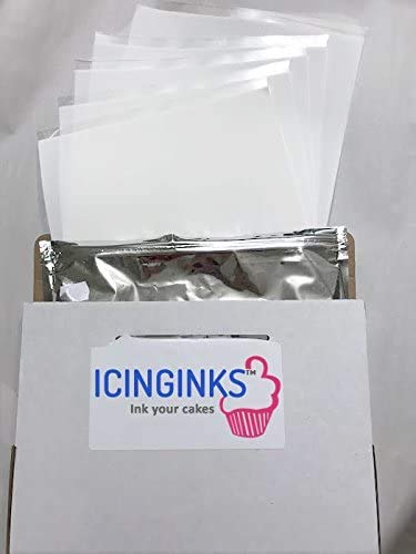 Icinginks Frosting Sheets 8.5” X 11”, Icing Sheets for Cake Toppers, Cookies & Decor, A4 Very White Edible Paper, Cake Edible Paper for Birthdays, Parties, Edible Sugar Sheets (48 Count)