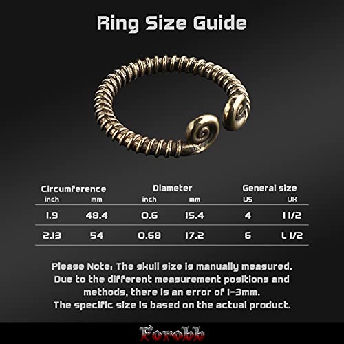 Image of Skull Ring Brass Handcrafted Gothic Rock Punk Diablo Vintage Cocktail Party Biker Retro [Spiral 60031] - Ring Size 4