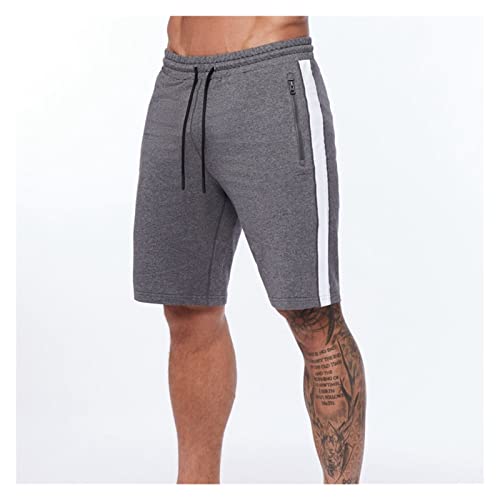Short de Bodybuilding en Coton Masculin Gris anti-irritation YXWYXWA