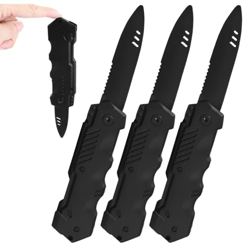 KUMSODE Lot de 3 couteaux magiques rétractables pour enfants, accessoire de magie pour adultes, idéal pour le 1er avril