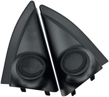 1 Pair Car Front Left and Right Door Tweeters Triangle Speakers Cover Panel Trim Frame Mount for Isuzu D-Max 2012 13 14 15 16 17 18 19