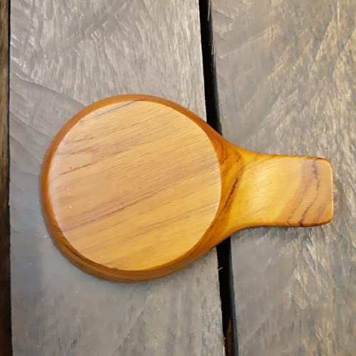 Cozinest Spoon Rest For Stove Top, Teak Wood Spoon Holder For Countertop, Ceramic Spoon Rest For Kitchen Counter, Serving Platter Décor Display Fruit Snacks Appetizer Wood Green Leaf (Wood) #TOP2
