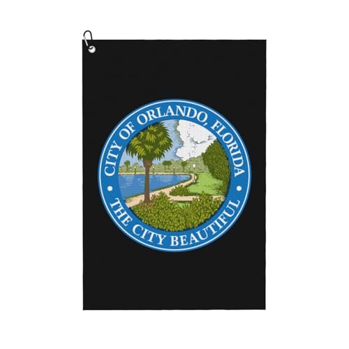 NAZIIQW Orlando Golf Towel 24"x16" with Carabiner