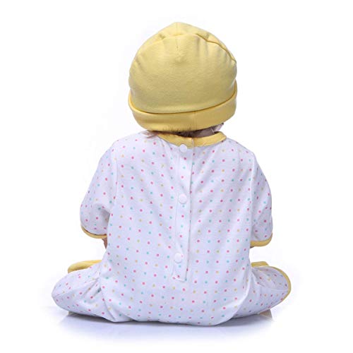 THj 22 Zoll 55cm So wirklich Moderne wiedergeborene Babypuppen Echtes waschbares Vollsilikon Neugeborenes Mädchen Puppe… – Bild 6