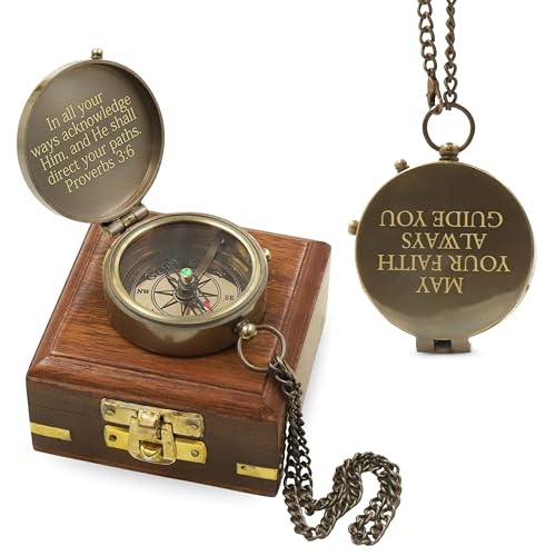 Brújula grabada para regalo de bautismo para niños miniatura 5