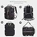 WITZMAN Travel Backpack for Men and Women Carry On Canvas Backpack Duffel Bag for Airplanes Fit 17 Inch Laptop (6661 canvas black)