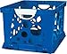 Storex 61767U03C 2-Color Crate with Handles, Large, Blue/White