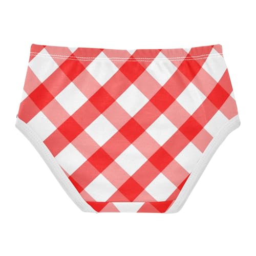 Red White Checkered Toddler Underwear Floral 2t Cotton Little Girl Panties Fun Undies Kids Briefs2