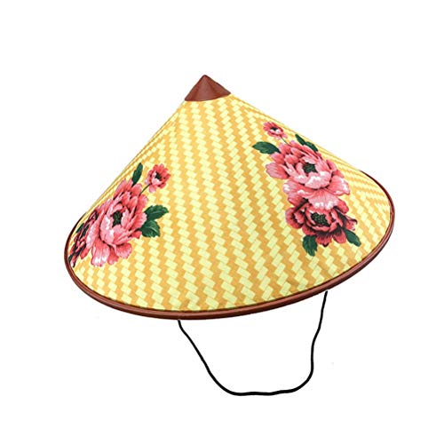 Valicclud chapéu de bambu unissex adulto bacana chapéu arroz chinês chapéu fazendeiro chapéu cônico